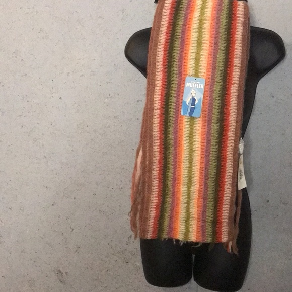 Sz OS Pastel Plaid Muffler Scarf | Extra Long NWT - Picture 4 of 6